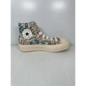 Size 7 Converse Women Chuck Taylor Lift Platform Floral Tapestry Shoes A11992C